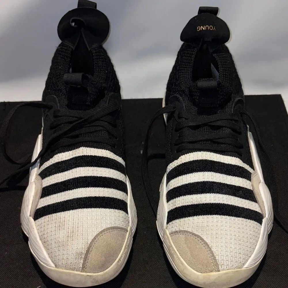adidas Black and White Knit Sneakers